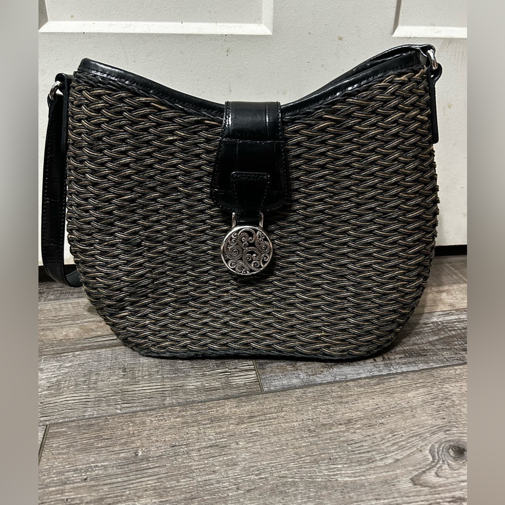 Brighton Black and Brown Woven Women's Bag shoulder purse